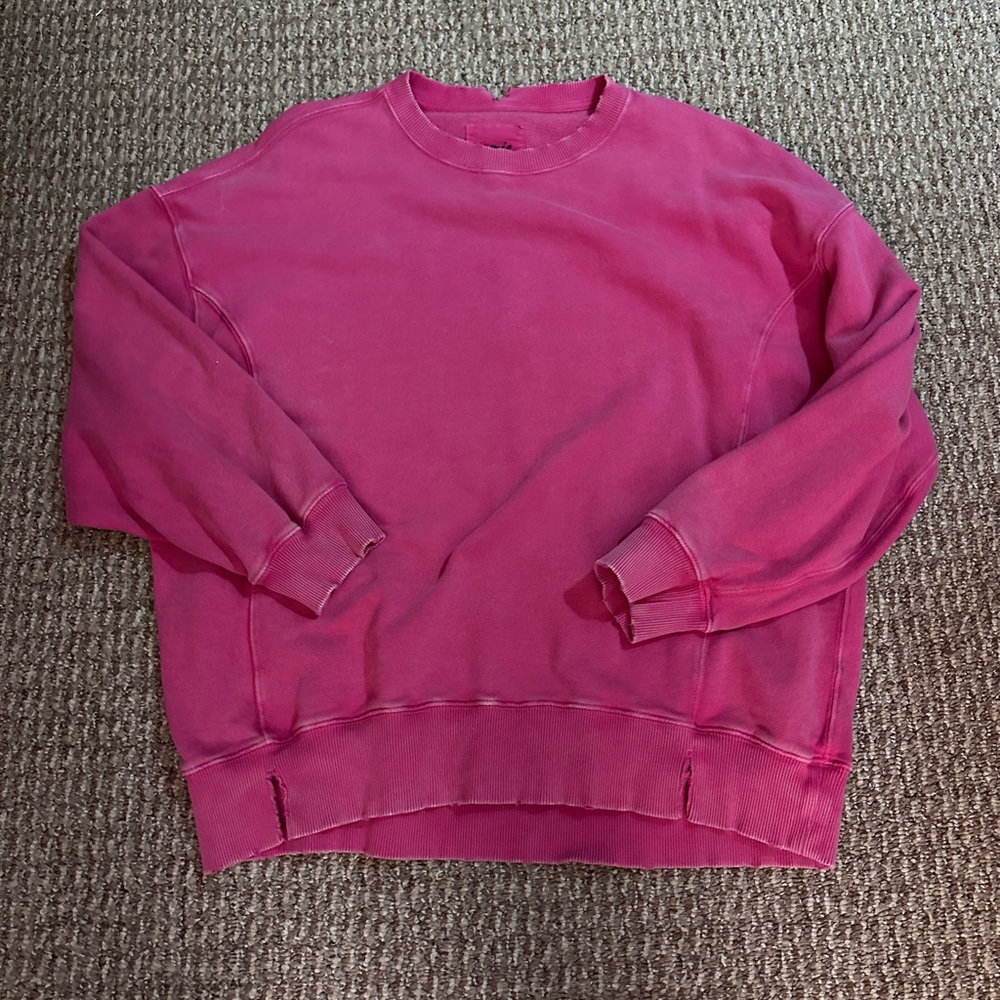 Aerie Dark Pink Oversized Sweatshirt